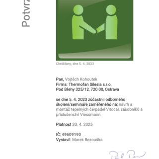 Viessmann Cerifikát